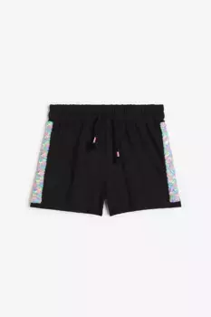 Спортивные шорты из трикотажа H&M, черный