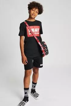 Спортивные шорты «Линейный» из смесового хлопка Beat Boyz Club, черный