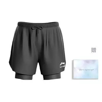 Спортивные шорты LiNing унисекс, черные, подарочный набор
