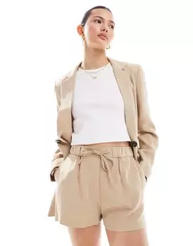 Спортивные шорты Miss Selfridge мягкого каменного цвета с завязкой на талии