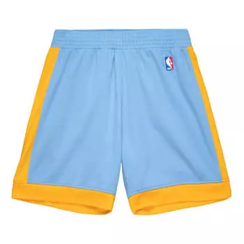 Спортивные шорты Mitchell & Ness NBA Authentic Los Angeles Lakers 2001-02 Shorts 'Light Blue Yellow', синий