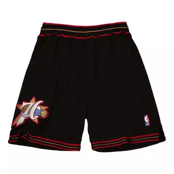 Спортивные шорты Mitchell & Ness NBA Authentic Philadelphia 76ers Road 1997-98 Shorts 'Black', черный