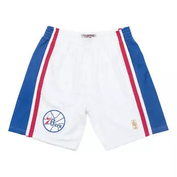 Спортивные шорты Mitchell & Ness NBA Swingman Shorts Philadelphia 76ers Home 1996-97 'White Blue Red', белый