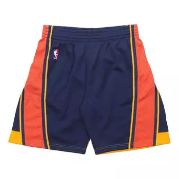 Спортивные шорты Mitchell & Ness NBA Swingman Shorts Golden State Warriors Road 2009-10 'Navy Orange', темно-синий