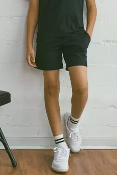 Спортивные шорты на резинке на талии Abercrombie & Fitch, черный