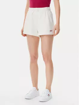 Спортивные шорты обычного кроя Script DW0DW20353 Tommy Jeans, экрю
