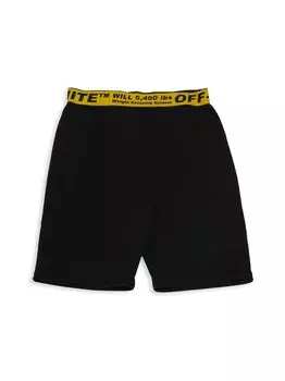 Спортивные шорты Off Industrial для маленьких мальчиков и мальчиков Off-White, черный