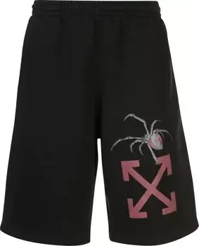 Спортивные шорты Off-White Arachno Arrow Sweatshorts 'Black/Bordeaux', черный