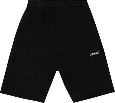 Спортивные шорты Off-White Diag Helvetica Sweatshort 'Black/White', черный