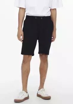 Спортивные шорты ONLY & SONS "ONSNEIL SWEAT SHORTS", однотонные, черный