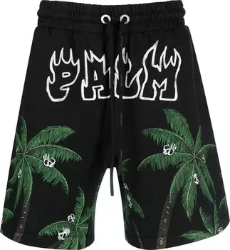 Спортивные шорты Palm Angels Palms And Skull Vintage Sweatshorts 'Black', черный