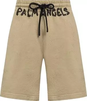 Спортивные шорты Palm Angels Seasonal Logo Sweatshorts Military Black, разноцветный