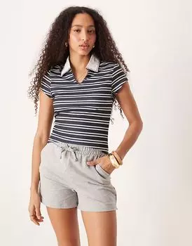 Спортивные шорты Pimkie с завязками на талии серого цвета