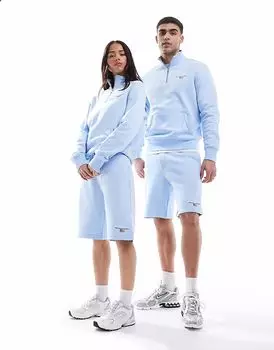 Спортивные шорты Polo Ralph Lauren Sport capsule унисекс с маленьким логотипом светло-голубого цвета CO-ORD