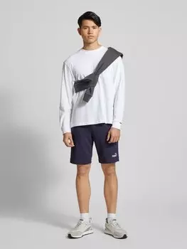 Спортивные шорты прямого кроя с этикеткой, модель «ESS No. 1» PUMA PERFORMANCE, темно-синий