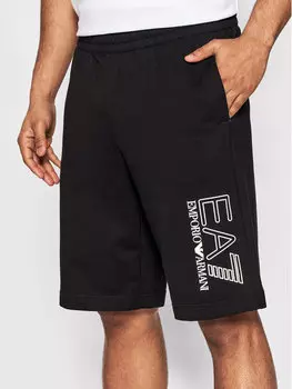 Спортивные шорты regular fit Ea7 Emporio Armani, черный