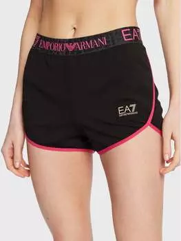 Спортивные шорты regular fit Ea7 Emporio Armani, черный