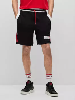 Спортивные шорты regular fit Hugo, черный