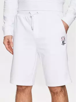 Спортивные шорты regular fit Karl Lagerfeld, белый