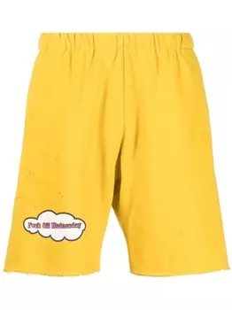 Спортивные шорты с эффектом потертости Natasha Zinko, желтый