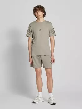 Спортивные шорты с эластичным поясом ADIDAS SPORTSWEAR, серо-коричневый