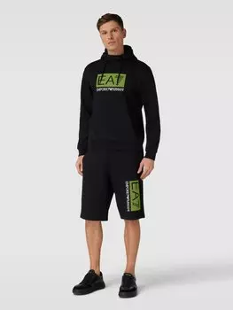 Спортивные шорты с этикеткой EA7 Emporio Armani, черный