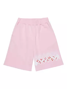 Спортивные шорты с графическим принтом Marni Kids, розовый