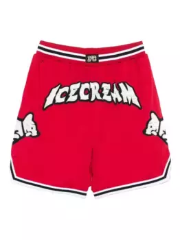 Спортивные шорты с графическим принтом Running Puppy ICECREAM, красный