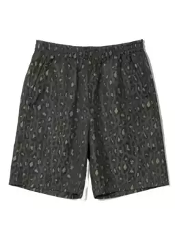 Спортивные шорты с леопардовым принтом Needles, серый