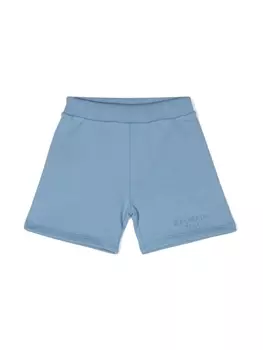 Спортивные шорты с логотипом Balmain Kids, синий