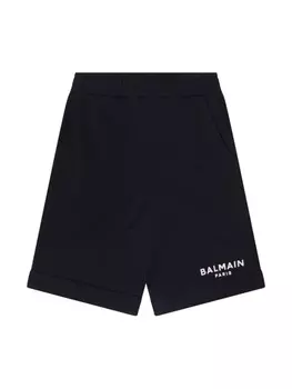 Спортивные шорты с логотипом Balmain Kids, синий