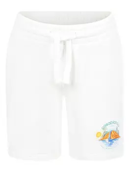 Спортивные шорты с логотипом CASABLANCA KIDS, белый
