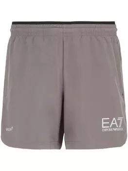Спортивные шорты с логотипом Ea7 Emporio Armani, серый