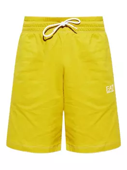 Спортивные шорты с логотипом Ea7 Emporio Armani, желтый
