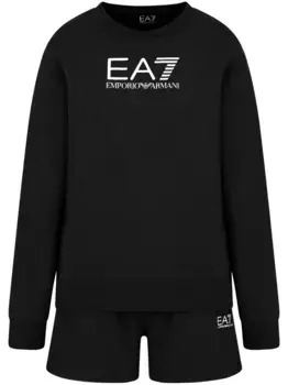 Спортивные шорты с логотипом Ea7 Emporio Armani, черный