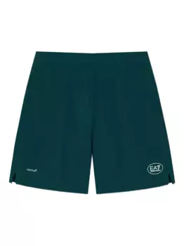 Спортивные шорты с логотипом Ea7 Emporio Armani, зеленый