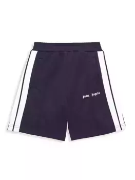 Спортивные шорты с логотипом Little Boy's & Boy's Palm Angels, белый