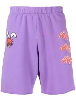 Спортивные шорты с надписью Natasha Zinko, фиолетовый