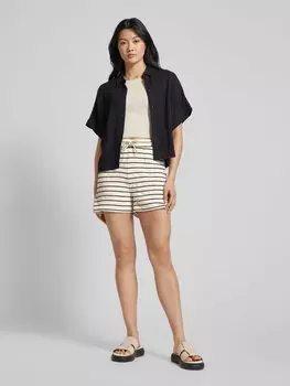 Спортивные шорты с полосатым узором, модель «VIALO» Vila, кремовый