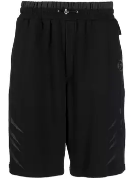Спортивные шорты с полосками Plein Sport, черный