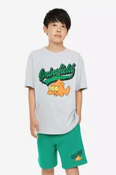 Спортивные шорты с принтом H&M x The Simpsons, зеленый