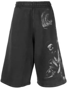 Спортивные шорты с принтом Saint Matthew Off-White, черный