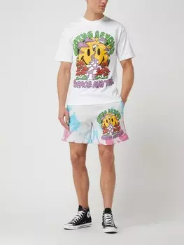 Спортивные шорты с принтом Smiley MARKET, светло-серый