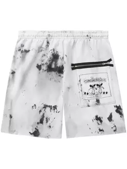 Спортивные шорты с принтом тай-дай WESTFALL, белый