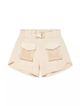 Спортивные шорты с сетчатыми вставками Emporio Armani Kids, бежевый