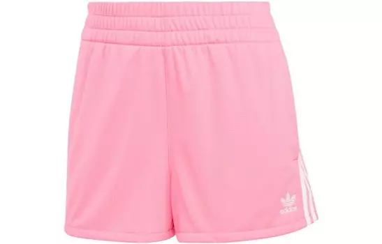 Спортивные шорты с тремя полосками женские розовые Adidas Originals