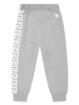 Спортивные шорты с узором Greca Versace Kids, серый