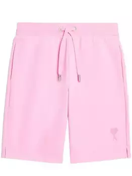 Спортивные шорты с вышитым логотипом AMI Paris, розовый