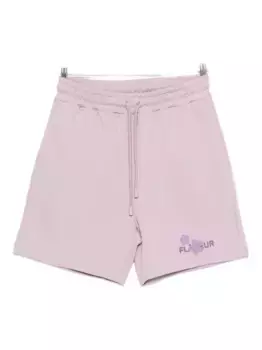 Спортивные шорты с завязками и логотипом FLNEUR, фиолетовый