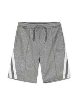 Спортивные шорты с жаккардовым логотипом Emporio Armani Kids, зеленый